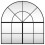 Berkfield Wall Mirror Black 80x80 cm Arch Iron 3