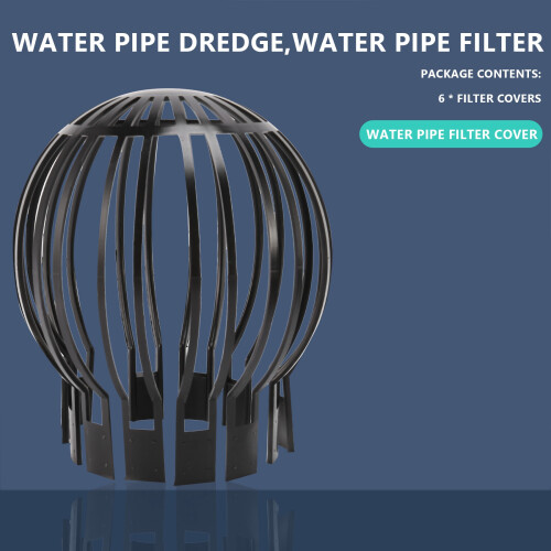 6PCS Gutter Guard Downspouts Filter Strainer Preventing Leaf Debris Branches Roof Moss From Clogging the Pipes 2