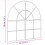 Berkfield Wall Mirror Black 80x80 cm Arch Iron 7