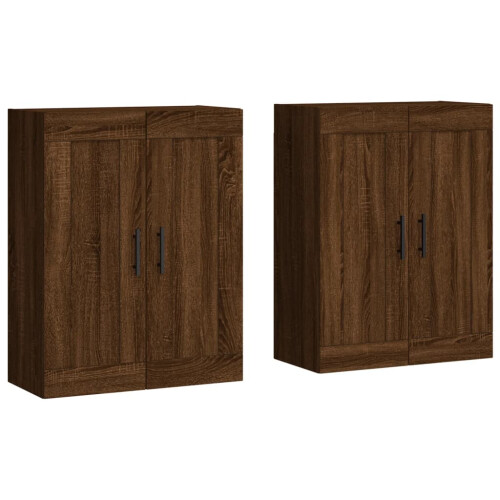 Berkfield Wall Mounted Cabinets 2 pcs Brown Oak Engineered Wood 1