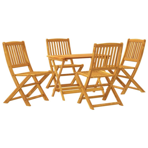 Berkfield 5 Piece Folding Garden Dining Set Solid Wood Acacia 1