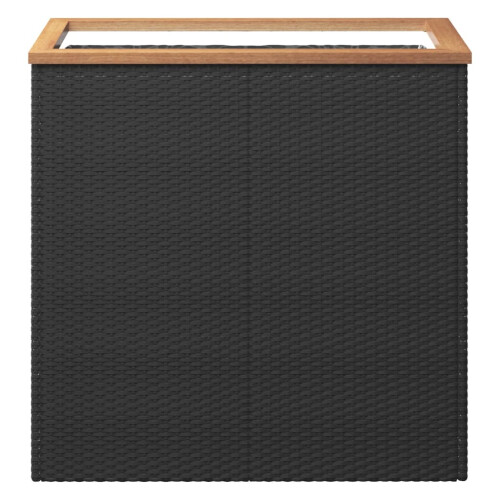 Berkfield Planter Black 80x40x80 cm Poly Rattan 2