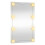 Berkfield Wall Mirror with LED Lights 40x60 cm Glass Rectangle 5