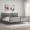 Berkfield Bed Frame without Mattress Grey 200x200 cm Solid Wood 3