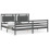 Berkfield Bed Frame without Mattress Grey 200x200 cm Solid Wood 2