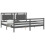 Berkfield Bed Frame without Mattress Grey 200x200 cm Solid Wood 3