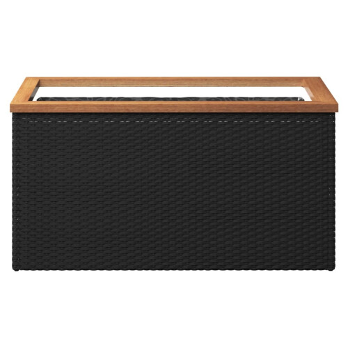 Berkfield Planter Black 80x40x40 cm Poly Rattan 2