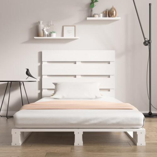 Berkfield Bed Frame without Mattress White 90x190 cm Single Solid Wood Pine Single 2