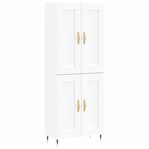 Berkfield Highboard White 69.5x34x180 cm Engineered Wood 1