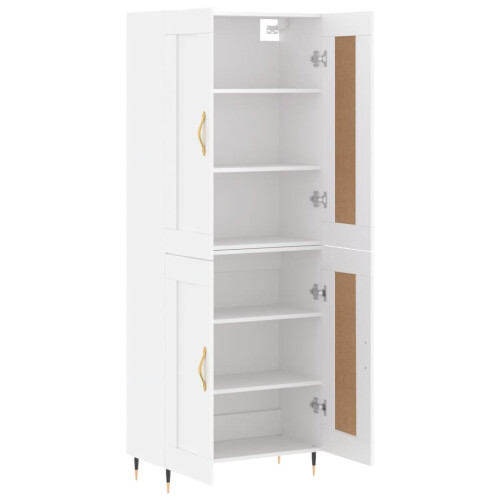 Berkfield Highboard White 69.5x34x180 cm Engineered Wood 2