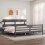 Berkfield Bed Frame without Mattress Grey 200x200 cm Solid Wood 3