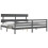 Berkfield Bed Frame without Mattress Grey 200x200 cm Solid Wood 4