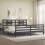Berkfield Bed Frame without Mattress Grey 200x200 cm Solid Wood 3