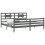 Berkfield Bed Frame without Mattress Grey 200x200 cm Solid Wood 4