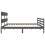 Berkfield Bed Frame without Mattress Grey 200x200 cm Solid Wood 7