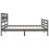 Berkfield Bed Frame without Mattress Grey 200x200 cm Solid Wood 6