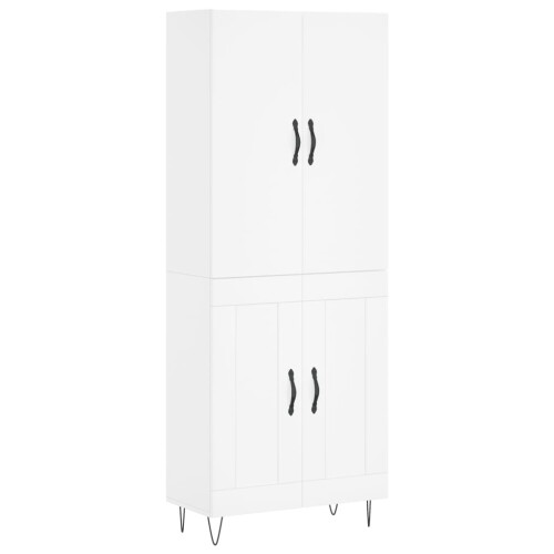 Berkfield Highboard White 69.5x34x180 cm Engineered Wood 1
