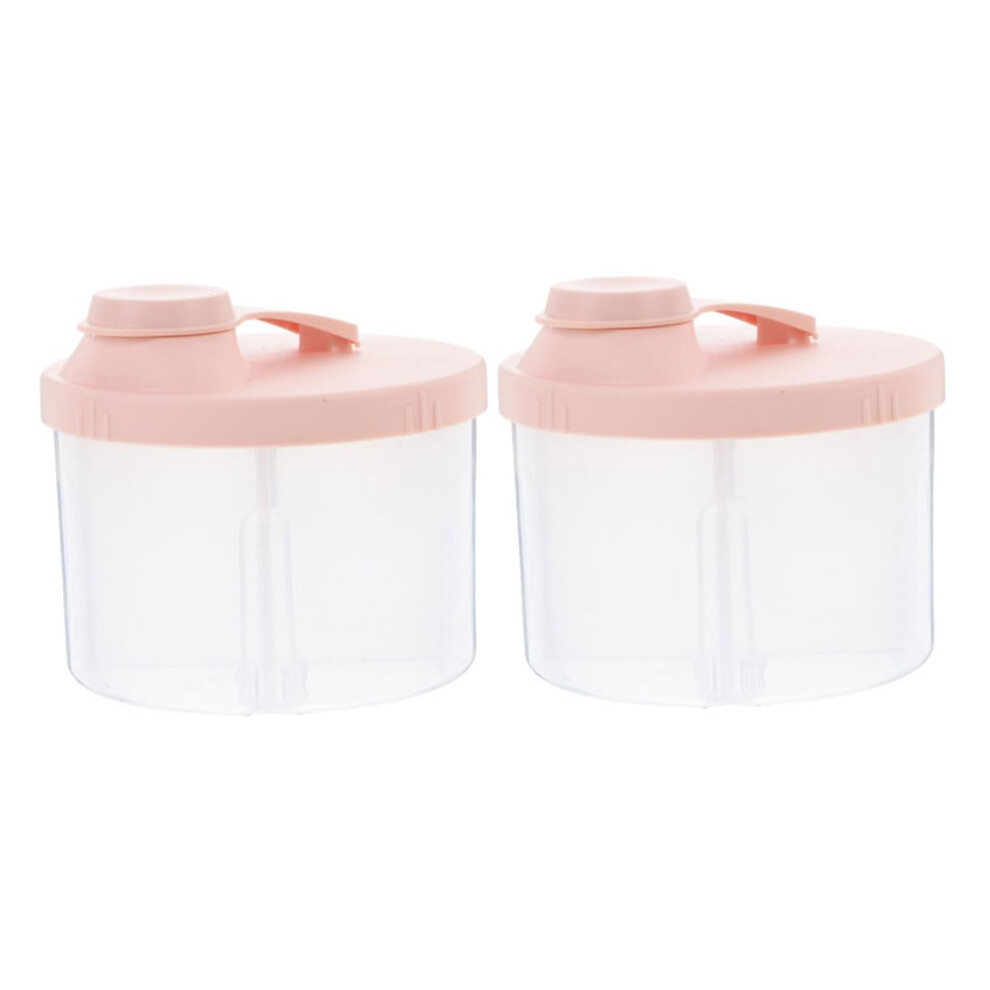 2 Pack Baby Formula Dispenser NoSpill MultiCompartment Milk Powder Container for Travel