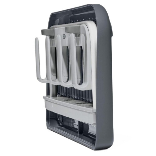 Foldable Water Bottle Drying Rack with Straw Holder, SpaceSaving Cup Stand for Kitchen Counter