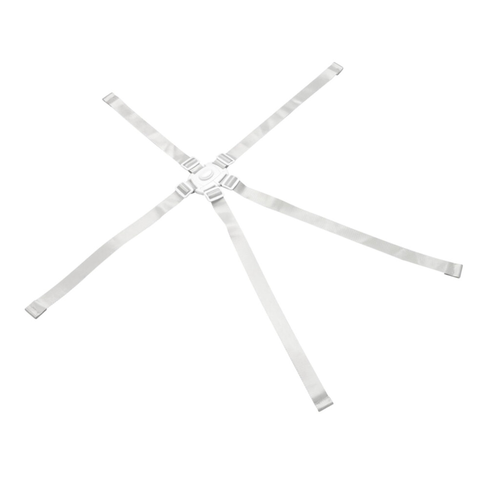 Adjustable Chair Safety Harness With Quick Release Buckle, Universal 5 Point Stroller Straps White