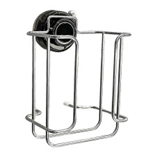 Suction Cup Paper Towel Holder Wall Mounted Toilet Roll Organizer Metal Basket for Bathroom Kitchen