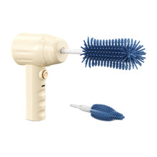 Electric Baby Bottle Brush with Silicone Nipple Cleaner, Rechargeable Bottle Cleaner with Ergonomic Handle