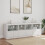 Berkfield Sideboard with LED Lights White 202x37x67 cm 3