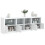 Berkfield Sideboard with LED Lights White 202x37x67 cm 4
