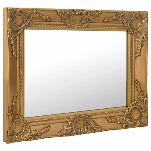 Berkfield Wall Mirror Baroque Style 50x40 cm Gold 1