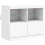 Berkfield Sideboard with LED Lights White 202x37x67 cm 11