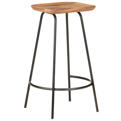Berkfield Bar Stools 2 pcs Solid Acacia Wood 1