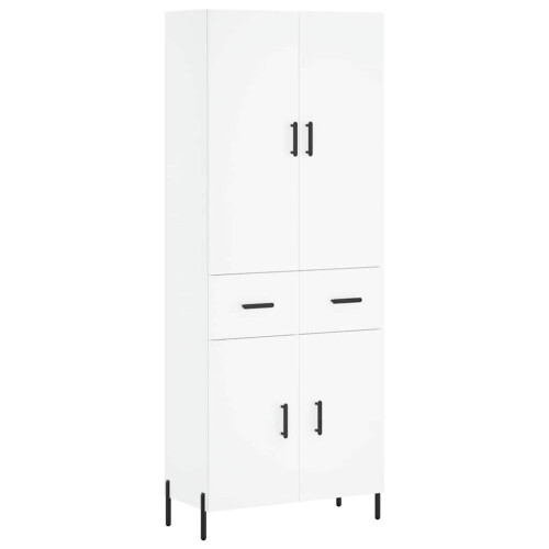 Berkfield Highboard White 69.5x34x180 cm Engineered Wood 1