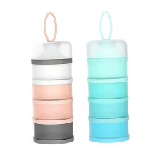 2 Pack Leakproof Protein Powder Container and Dispenser with 4 Compartments for Gym and Travel