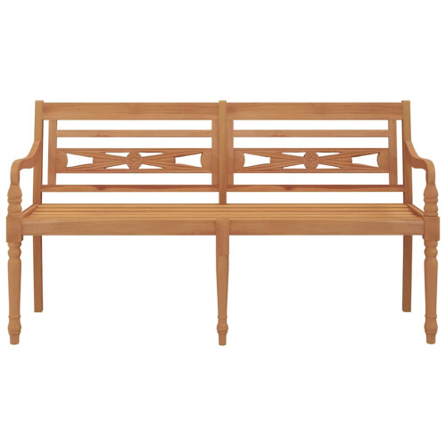 Berkfield Batavia Bench 150 cm Solid Wood Teak 2