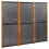 Berkfield 3-Panel Room Divider Black 210x180 cm 2