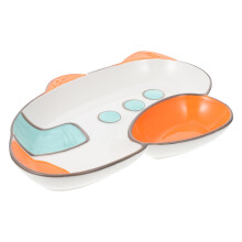Kids Ceramic Plate Cartoon Snack Dish for Toddlers, Lightweight and Easy Clean Everyday Use