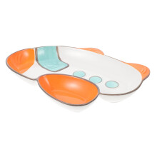 Airplane Kids Plate Ceramic Children Meal Dish with Playful Design Durable Easy Clean Tableware for Boys and Girls