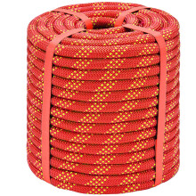 Arborist Climbing Rope 1/2 in x 100 ft Red Static Bull Rope for Tree Rigging Felling Tensile Strength