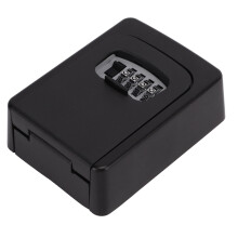 Wall Mounted 4 Digit Combination Key Lock Box Outdoor Weatherproof Alloy Password Protected Storage