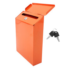 Vintage Wall Mounted Mailbox, Lockable Outdoor Iron Post Box with Large Capacity and Weather Resistant Design