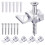 Mirror Hanging Kit 50 Sets with Clear Mirror Clips for Wall Mount, Secure LowProfile Glass Holders 1