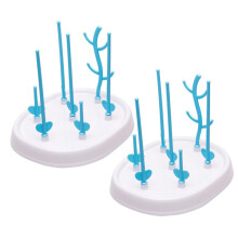 2pcs Baby Bottle Drying Rack Detachable TreeShaped Holder Organizer for Countertop White
