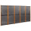 Berkfield 5-Panel Room Divider Black 350x180 cm 2