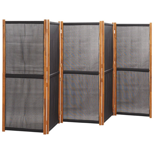 Berkfield 5-Panel Room Divider Black 350x180 cm 2