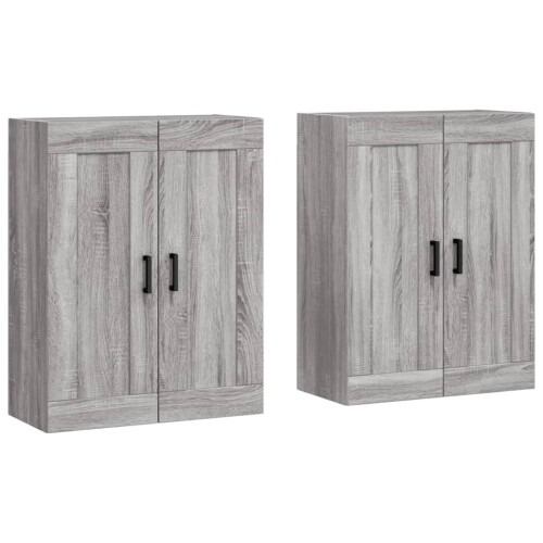 Berkfield Wall Mounted Cabinets 2 pcs Grey Sonoma Engineered Wood 1