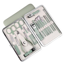 18 Piece Manicure Set Stainless Steel Nail Clippers Kit with Compact Travel Case for Men and Women