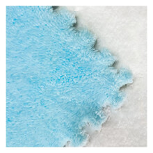 Blue Interlocking Carpet Tiles 10 Pack, Soft Plush Foam Floor Mats for Living Room and Bedroom