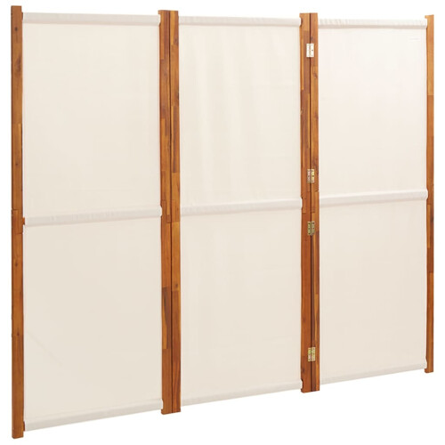 Berkfield 3-Panel Room Divider Cream White 210x180 cm 1