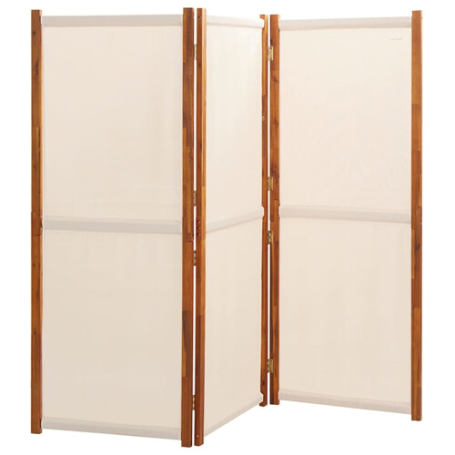 Berkfield 3-Panel Room Divider Cream White 210x180 cm 2