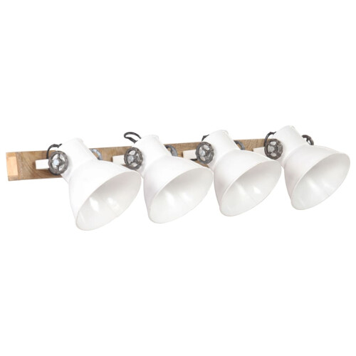Berkfield Industrial Wall Lamp White 90x25 cm E27 1
